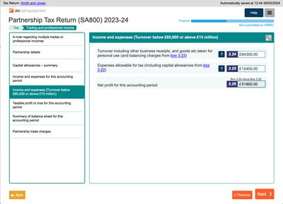 ABC SA800 Example screen
