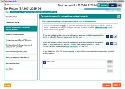 ABC SA100 Example screen