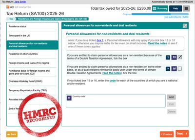 ABC SA100 Individual Tax Return